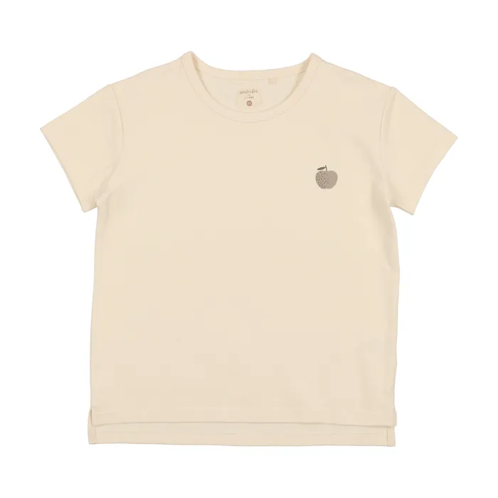 Earrings Analogie Analogie Apple Boxy TShirt Tan