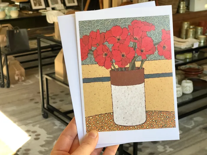 Earrings Brenda Gilliam Wholesale Poppies Card