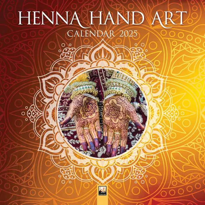Earrings Henna Hand Art Wall Calendar 2025 Art Calendar by Simon Schuster