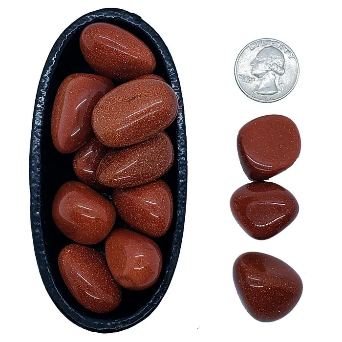 Earrings Howard I Schlansker Red Goldstone Tumbled