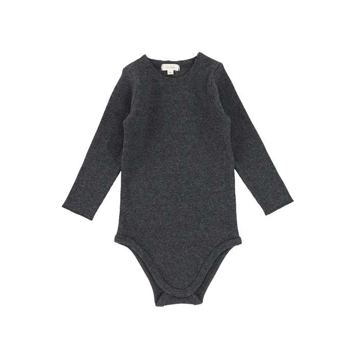 Earrings Lil Legs Lil Legs Ribbed Crewneck Onesie Heather Grey