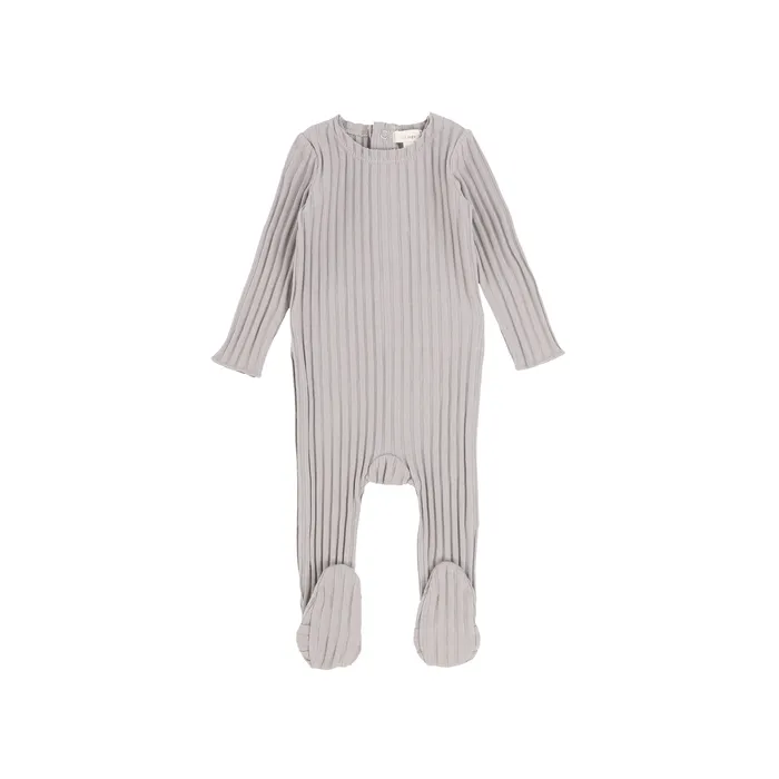 Earrings Lil Legs Wide Rib Footie Dove Grey Lil Legs