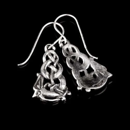 Earrings Northan Viking Silver Urnes Wolf Viking Earrings
