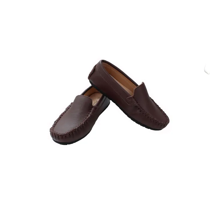 Earrings Perroquet Shoes Perroquet Leather Moccasin Loafers Dark Brown