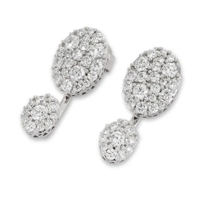 Earrings Ponte Vecchio Ponte Vecchio Pitti 18K WHITE GOLD D81TW EARRINGS CO1573BRW