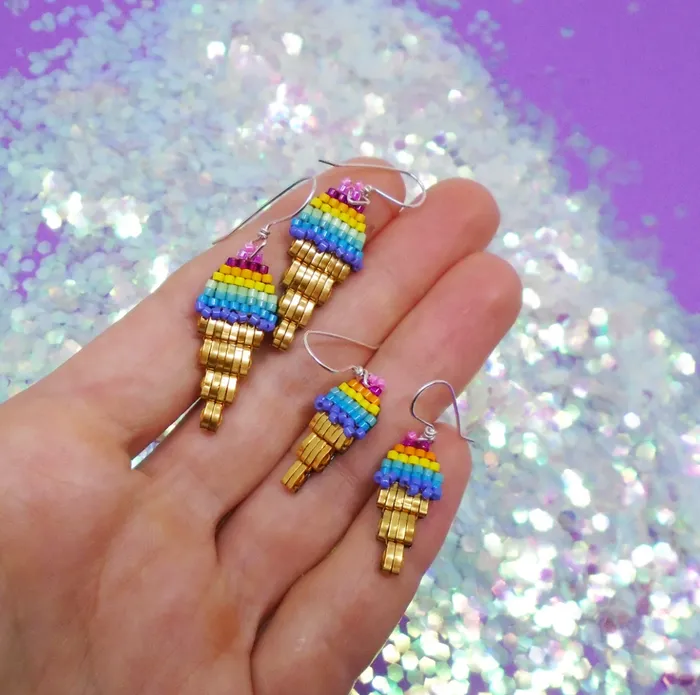 Earrings Rainbow Sherbert Earrings Wild Mint