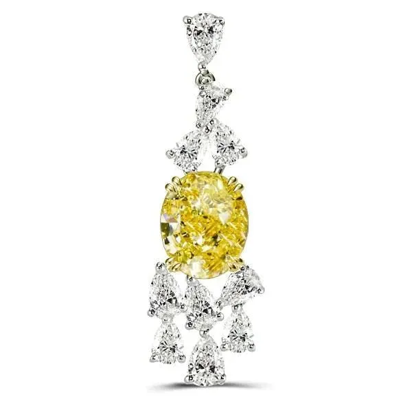Earrings Shineofidamond Fancy Yellow Drop Earrings