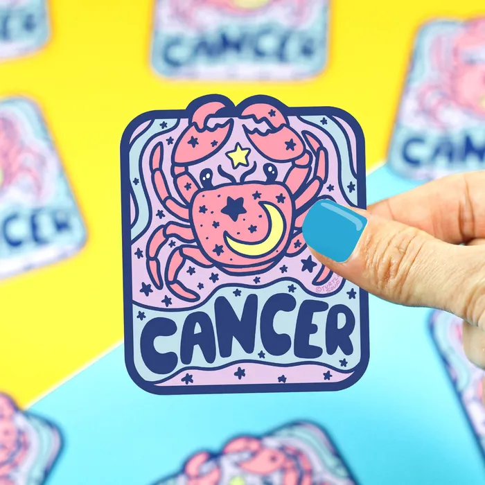 Earrings Turtles Soup Zodiac Cancer Vinyl Sticker