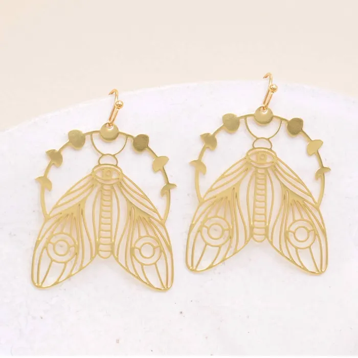 Earrings ZAD Spiritual Nights Moth Lunar Moth Earrings