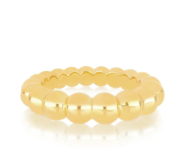 EF COLLECTION Rings EF COLLECTION GOLD JUMBO BALL STACK RING