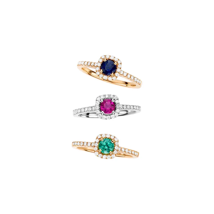 Emerald Halo Ring with Diamonds The Private Room Fine Jewelry Rings