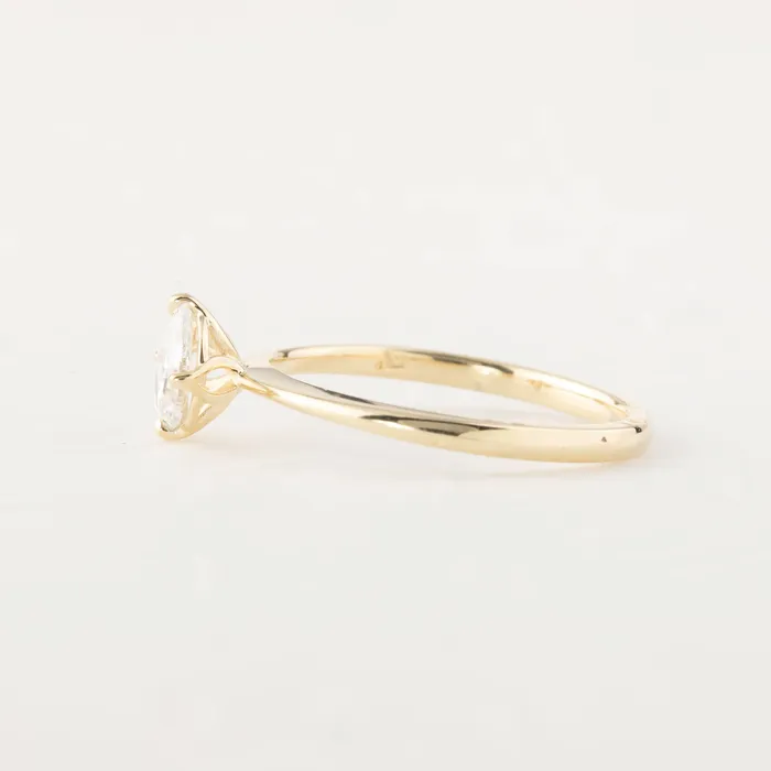Envero Jewelry Alice Ring 049ct Round Rose Cut Diamond 14k Yellow Gold One of a kind Rings