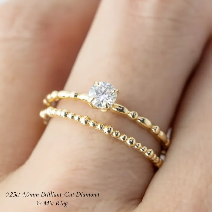 Envero Jewelry Candy Ring Round Brilliant Cut Diamond Rings