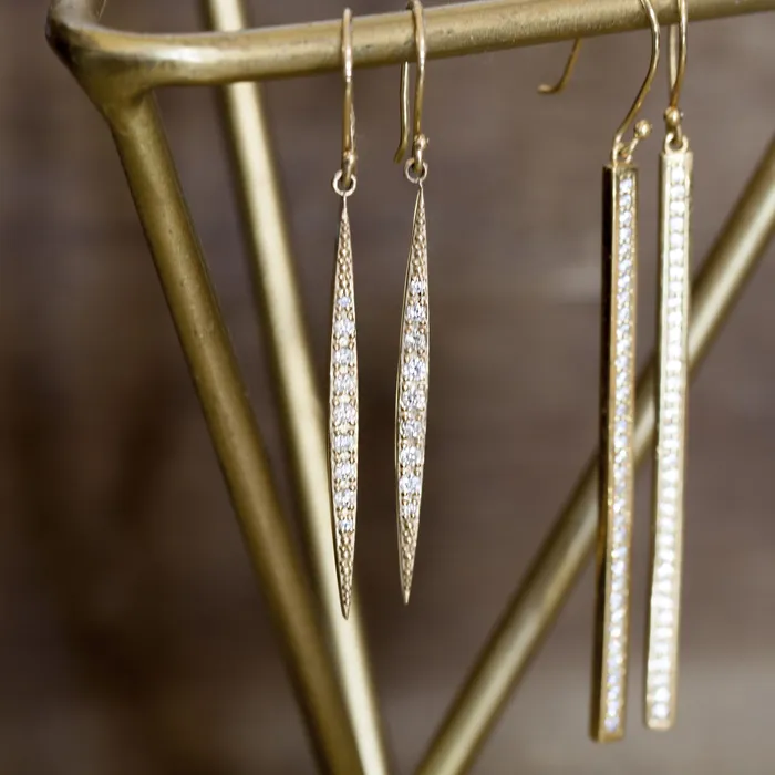 Envero Jewelry Earrings Diamond Crescent Earrings