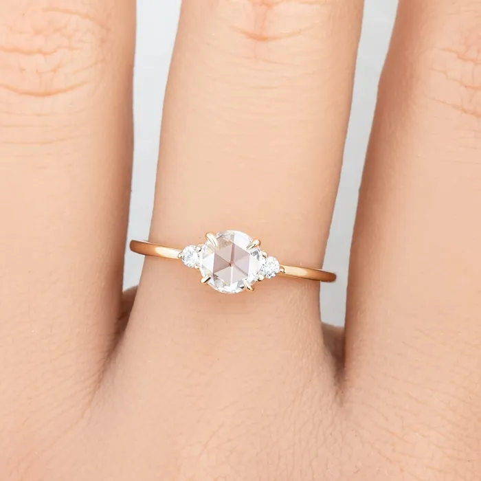 Envero Jewelry Rings Emilie Ring 050ct Rose Cut Diamond 14k Yellow Gold One of a kind