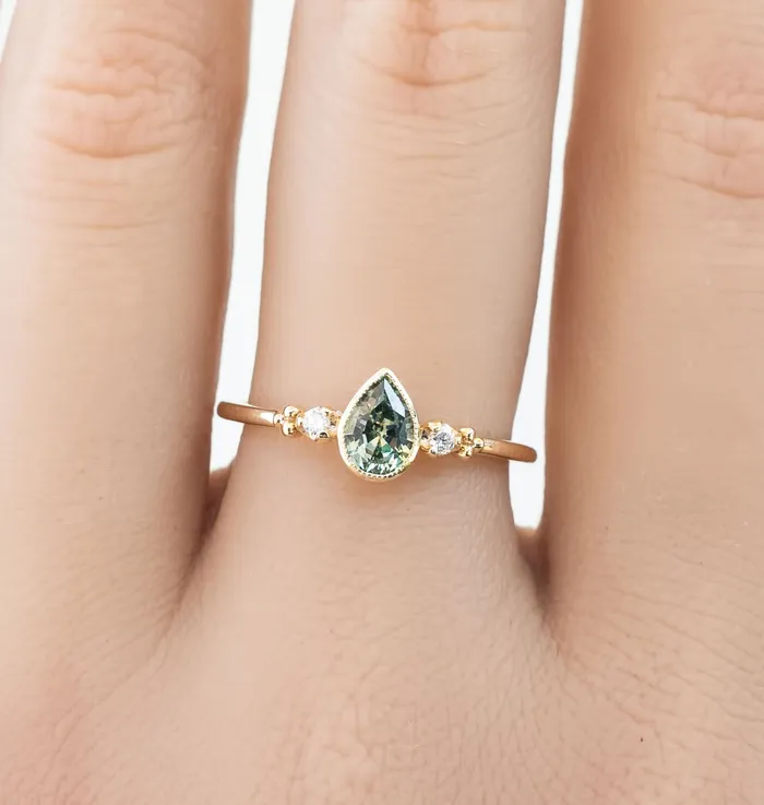 Envero Jewelry Rings Estel Bezel Ring 6mm 055ct Montana Sapphire 14K Gold Envero Jewelry Rings Estel Bezel Ring 6mm 055ct Montana Sapphire 14K Gold