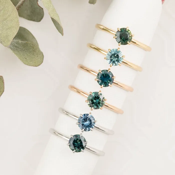Envero Jewelry Rings Floryn Ring 076ct Peacock Green Queensland Sapphire 14K Yellow Gold One of a kind Envero Jewelry Rings Floryn Ring 076ct Peacock Green Queensland Sapphire 14K Yellow Gold One of a kind