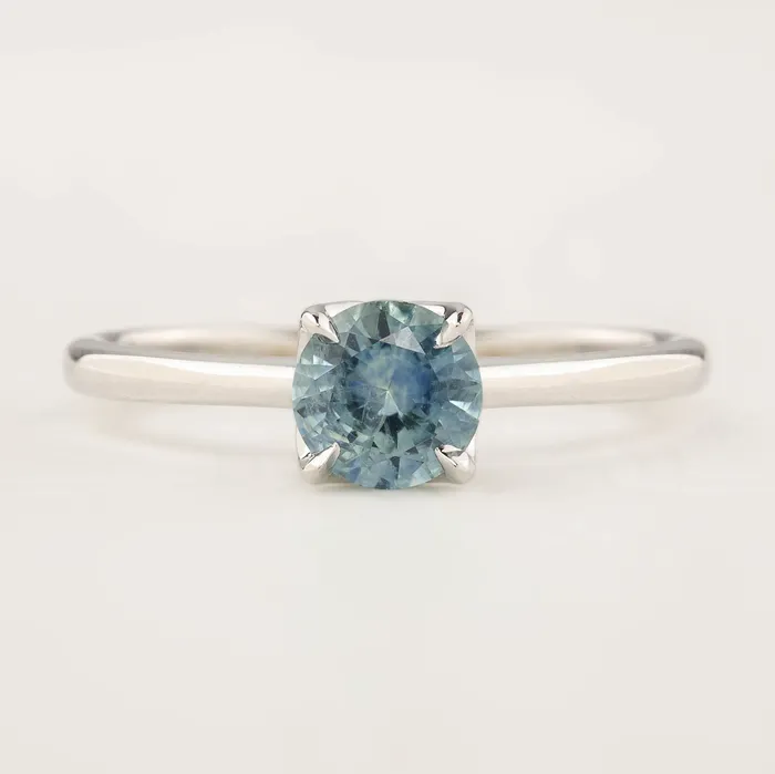 Envero Jewelry Rings Sara Ring 094ct Light Blue Montana Sapphire 14k White Gold One of a kind