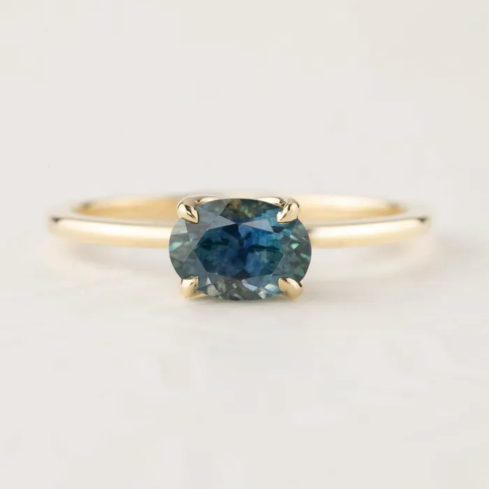 Envero Jewelry Rings Sara Ring 100ct Parti Blue Green Montana Sapphire One of a kind