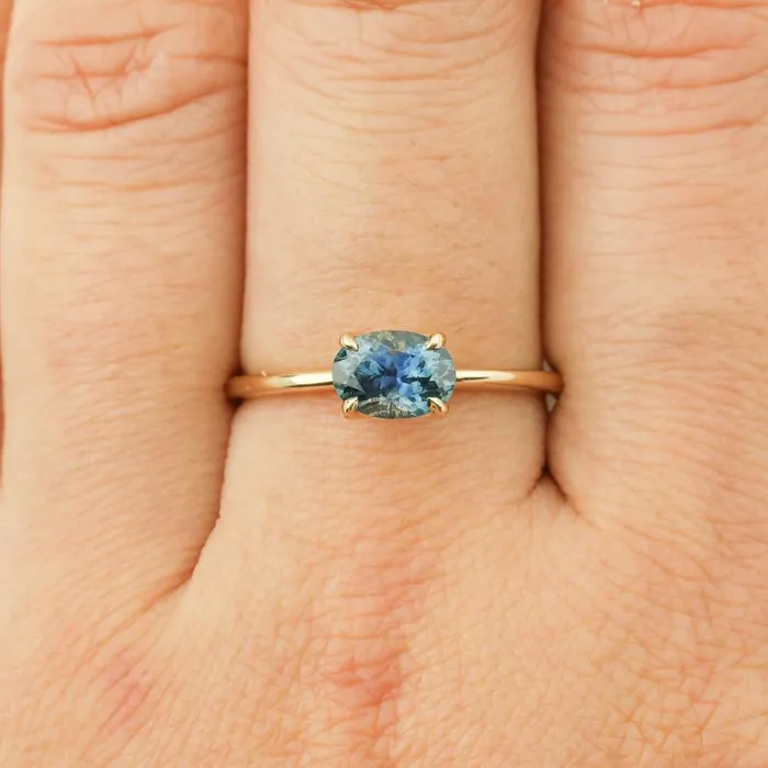 Envero Jewelry Rings Sara Ring 100ct Parti Blue Green Montana Sapphire One of a kind