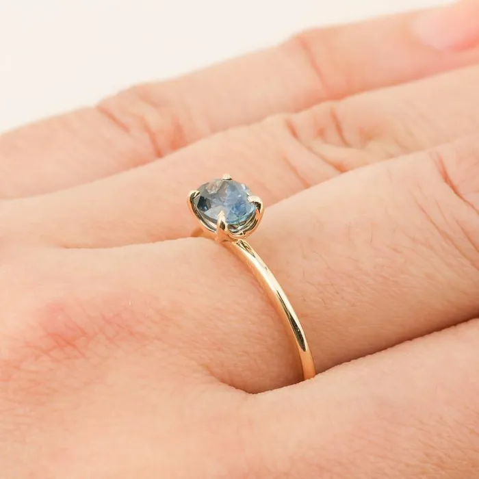 Envero Jewelry Rings Sara Ring 100ct Parti Blue Green Montana Sapphire One of a kind