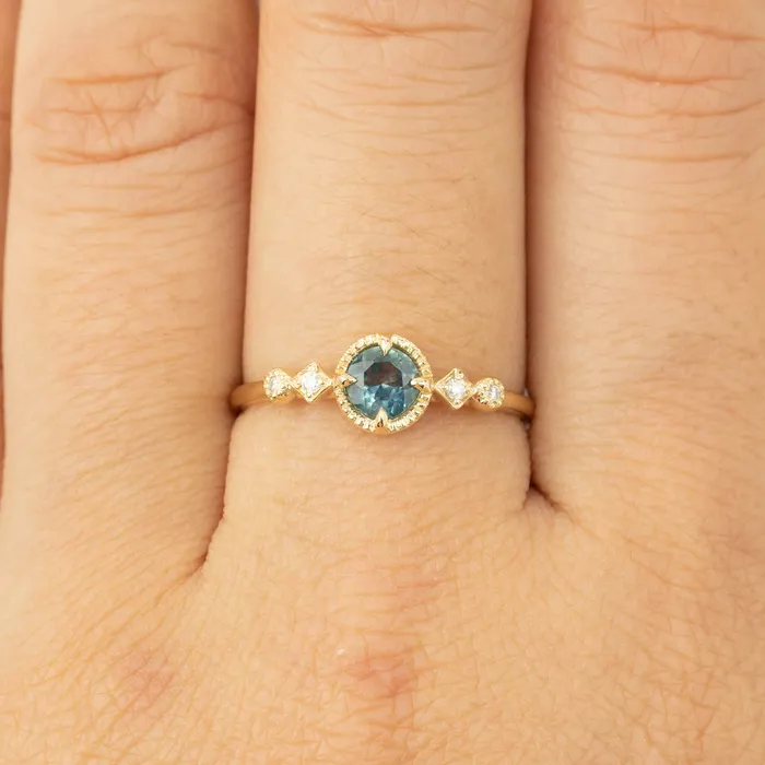 Envero Jewelry Rings Stella Ring 045ct Blue Green Montana Sapphire 14k Yellow Gold Envero Jewelry Rings Stella Ring 045ct Blue Green Montana Sapphire 14k Yellow Gold
