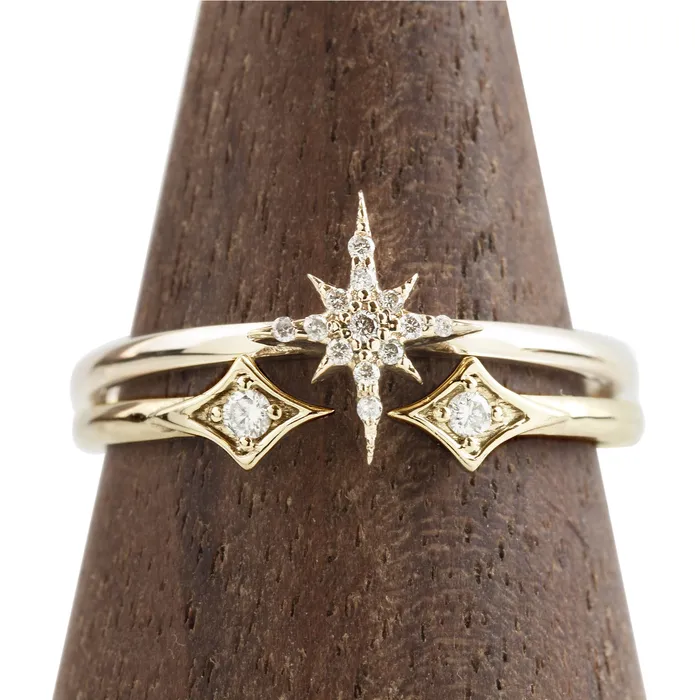 Envero Jewelry Starburst Diamond Set Ring Rings