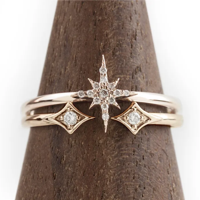 Envero Jewelry Starburst Diamond Set Ring Rings