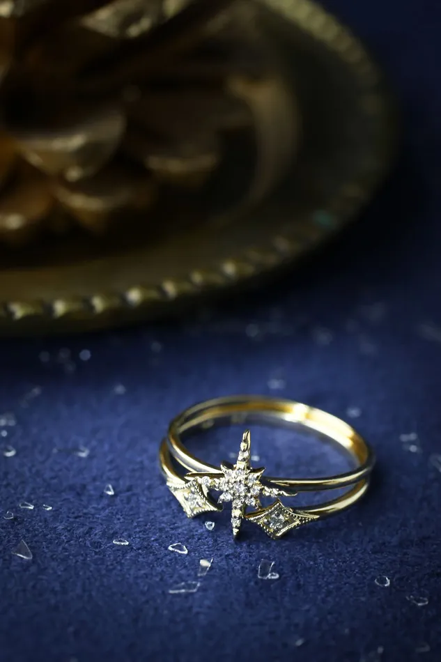 Envero Jewelry Starburst Diamond Set Ring Rings