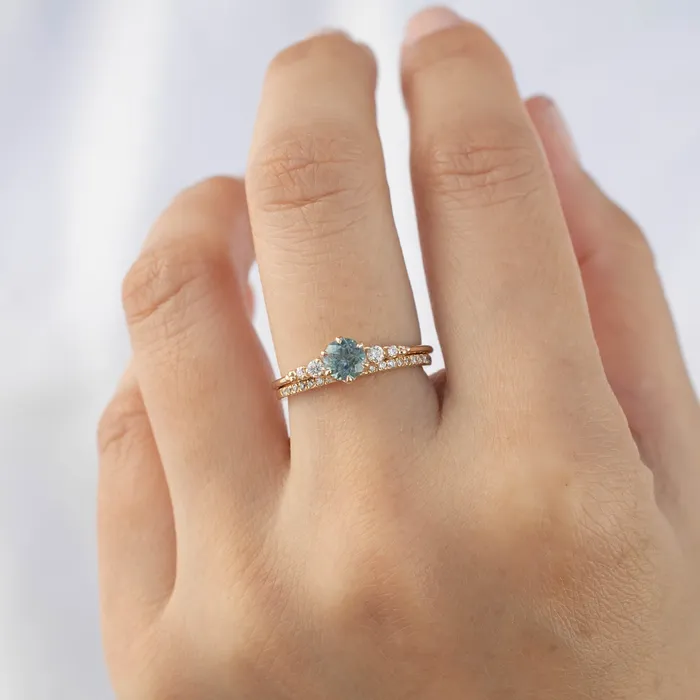 Estel Fleur Six Prongs Ring 060ct Light Blue Green Montana Sapphire Envero Jewelry Rings Estel Fleur Six Prongs Ring 060ct Light Blue Green Montana Sapphire Envero Jewelry Rings