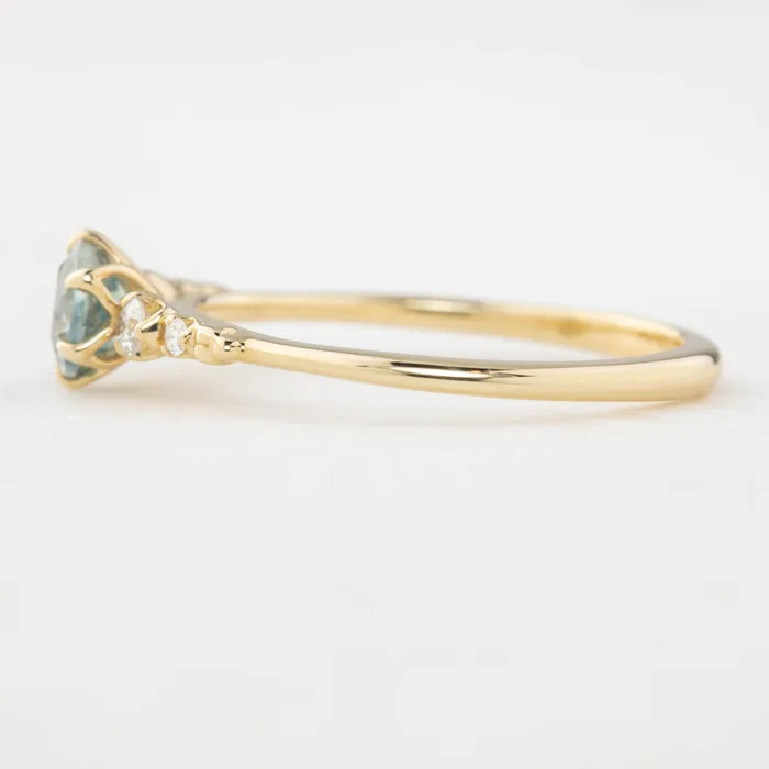Estel Fleur Six Prongs Ring 060ct Light Blue Green Montana Sapphire Envero Jewelry Rings Estel Fleur Six Prongs Ring 060ct Light Blue Green Montana Sapphire Envero Jewelry Rings