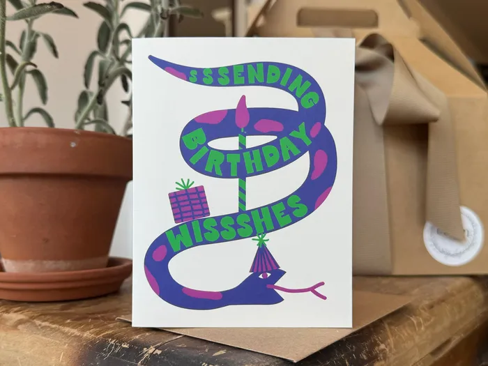 Fond Printed Goods Wholesale Earrings Sending Birthday Wishes Card