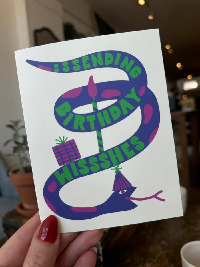 Fond Printed Goods Wholesale Earrings Sending Birthday Wishes Card