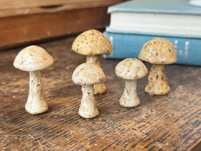 Giessow Pottery Consignment Earrings Ceramic Mushroom