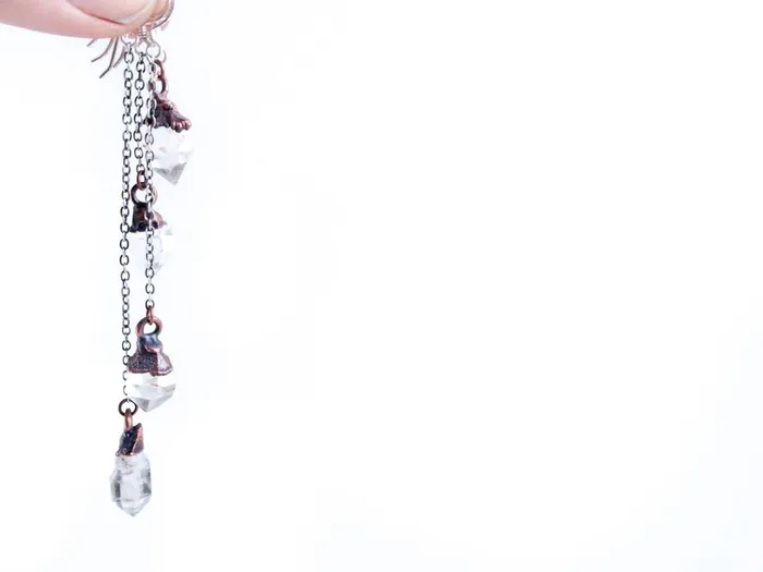 HAWKHOUSE Earrings Tibetan Quartz Point Silver Earrings