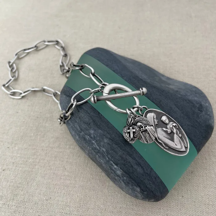 HeidiJHale Designs Charm Necklaces Tiny Jerusalem Cross Charm