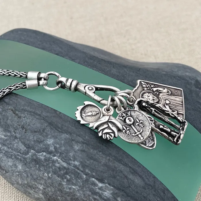 HeidiJHale Designs Charm Necklaces Tiny Jerusalem Cross Charm