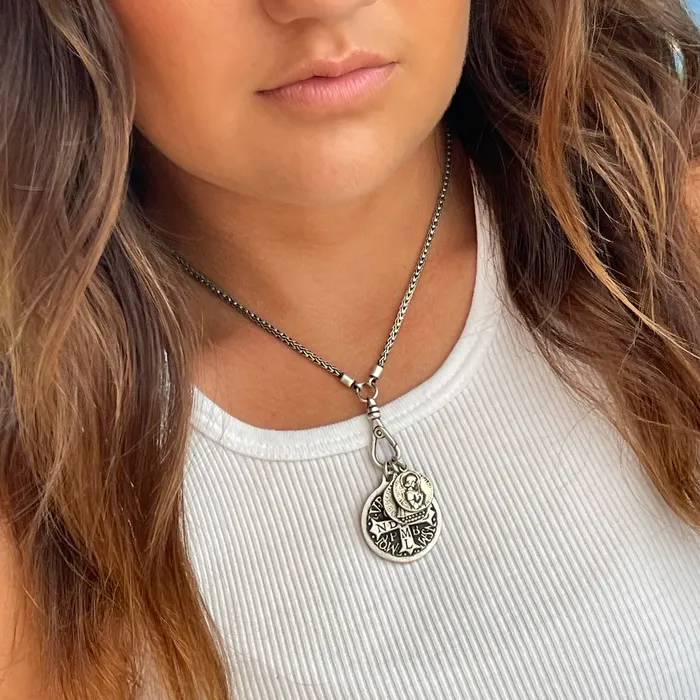 HeidiJHale Designs Charm Necklaces Tiny Jerusalem Cross Charm