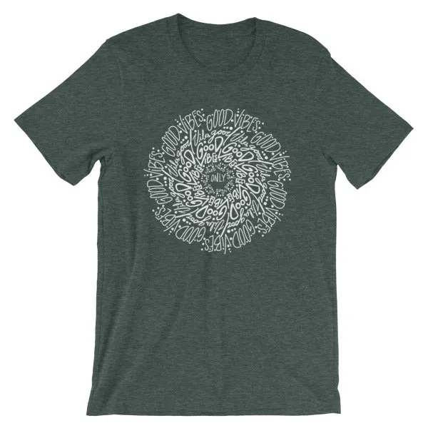 HeidiJHale Designs Earrings Good Vibes Mandala ShortSleeve Unisex TShirt HeidiJHale Designs Earrings Good Vibes Mandala ShortSleeve Unisex TShirt