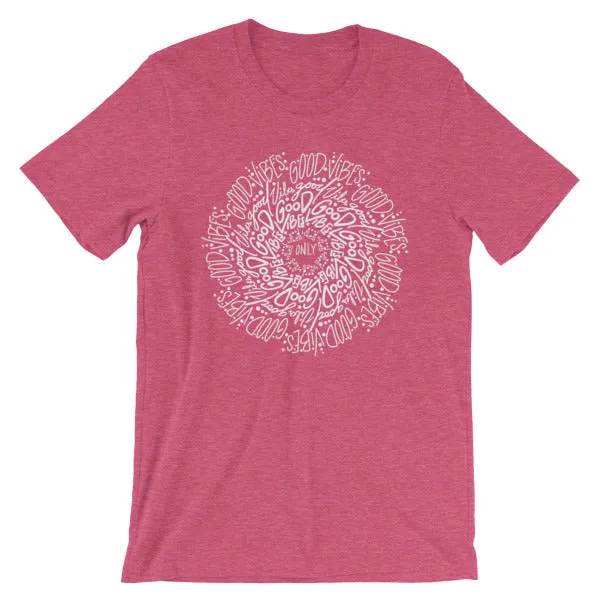 HeidiJHale Designs Earrings Good Vibes Mandala ShortSleeve Unisex TShirt HeidiJHale Designs Earrings Good Vibes Mandala ShortSleeve Unisex TShirt