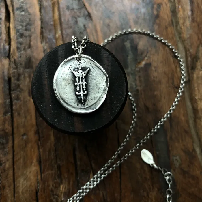HeidiJHale Designs Necklaces Joan of Arc Sterling Silver Necklace Double Sided