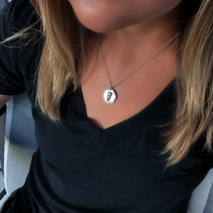 HeidiJHale Designs Necklaces Joan of Arc Sterling Silver Necklace Double Sided