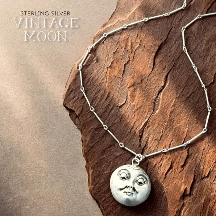 HeidiJHale Designs Necklaces Sterling Silver 1 Vintage Moon Necklace