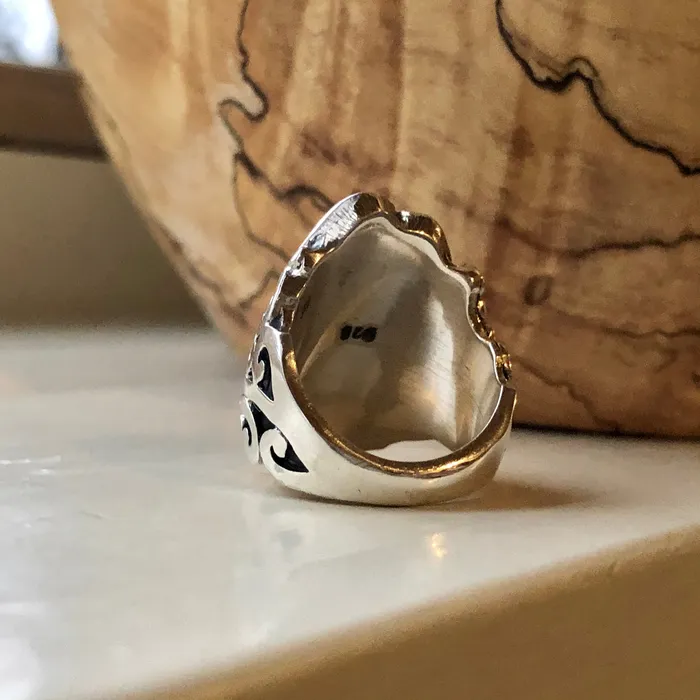 HeidiJHale Designs Rings Sterling Silver Scroll Ring