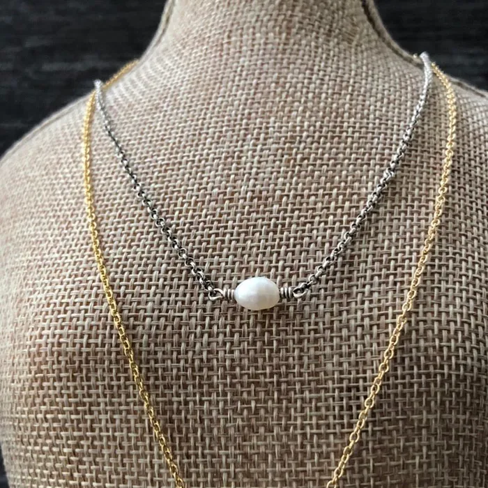 HeidiJHale Necklaces Simple Freshwater Pearl Necklace Quick Ship