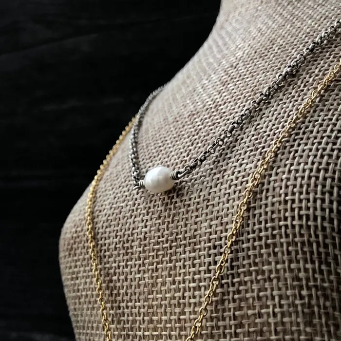 HeidiJHale Necklaces Simple Freshwater Pearl Necklace Quick Ship