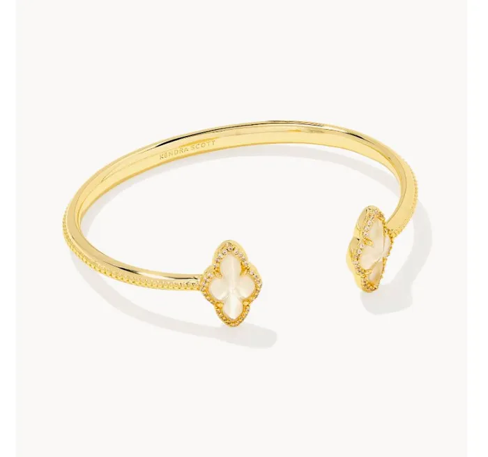 KENDRA SCOTT Abbie Gold Pave Frame Cuff Bracelet in Ivory MotherofPearl 9608871542 KENDRA SCOTT Bracelets KENDRA SCOTT Abbie Gold Pave Frame Cuff Bracelet in Ivory MotherofPearl 9608871542 KENDRA SCOTT Bracelets