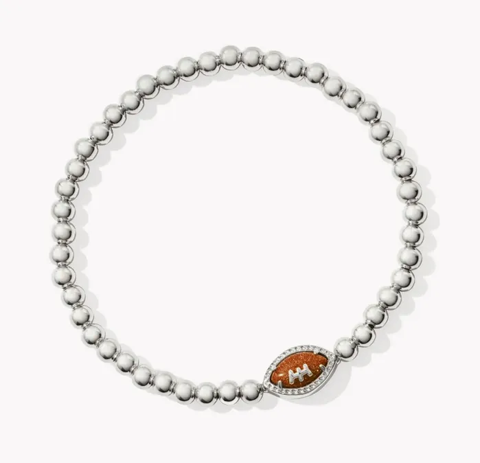 KENDRA SCOTT KENDRA SCOTT Football Silver Stretch Bracelet in Orange Goldstone 9608872102 Bracelets KENDRA SCOTT KENDRA SCOTT Football Silver Stretch Bracelet in Orange Goldstone 9608872102 Bracelets