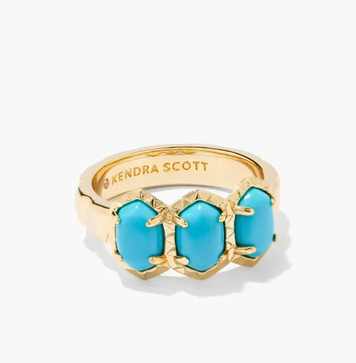 Kendra Scott Rings Kendra ScottDaphne Gold Band Ring in Variegated Turquoise Magnesite Size 7 9608864230 Kendra Scott Rings Kendra ScottDaphne Gold Band Ring in Variegated Turquoise Magnesite Size 7 9608864230