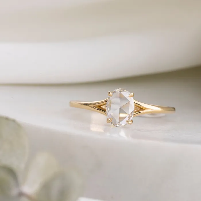 Kylie Ring 053ct Oval Rose Cut Diamond 14K Yellow Gold One of a kind Envero Jewelry Rings Kylie Ring 053ct Oval Rose Cut Diamond 14K Yellow Gold One of a kind Envero Jewelry Rings